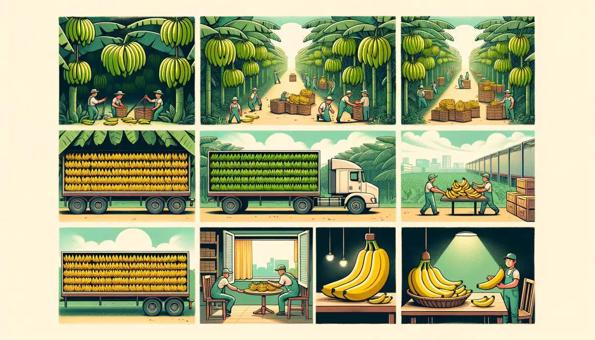 Image of bananas traveling from farm to table