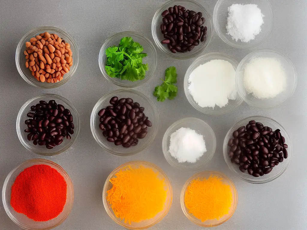 A diagram showing the four methods of preparing beans including soaking, boiling, pressure cooking and canned beans