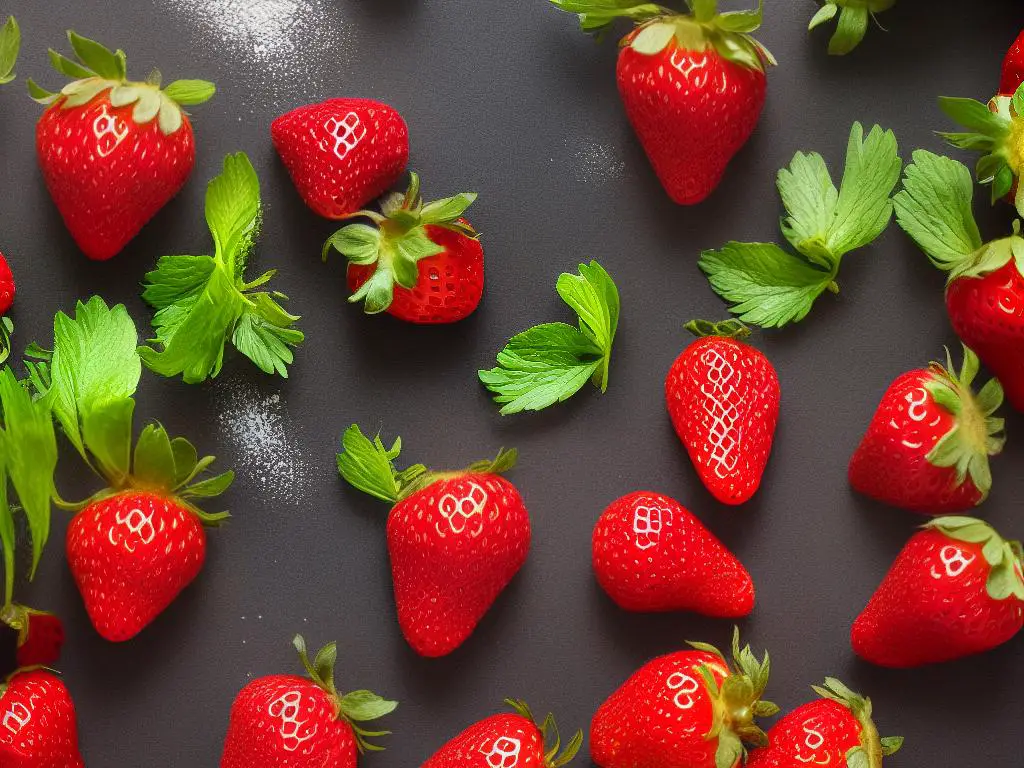 A picture of juicy, ripe strawberries dipped in chocolate