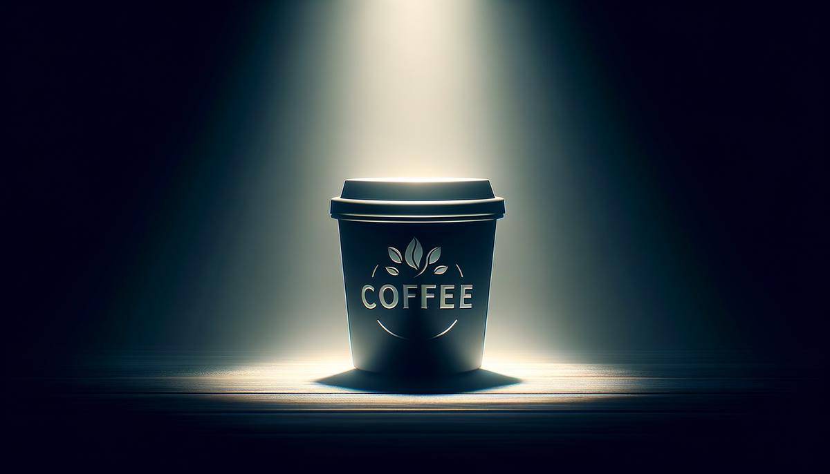 Image of a coffee container being stored in a cool, dark place, away from sunlight, to preserve freshness.