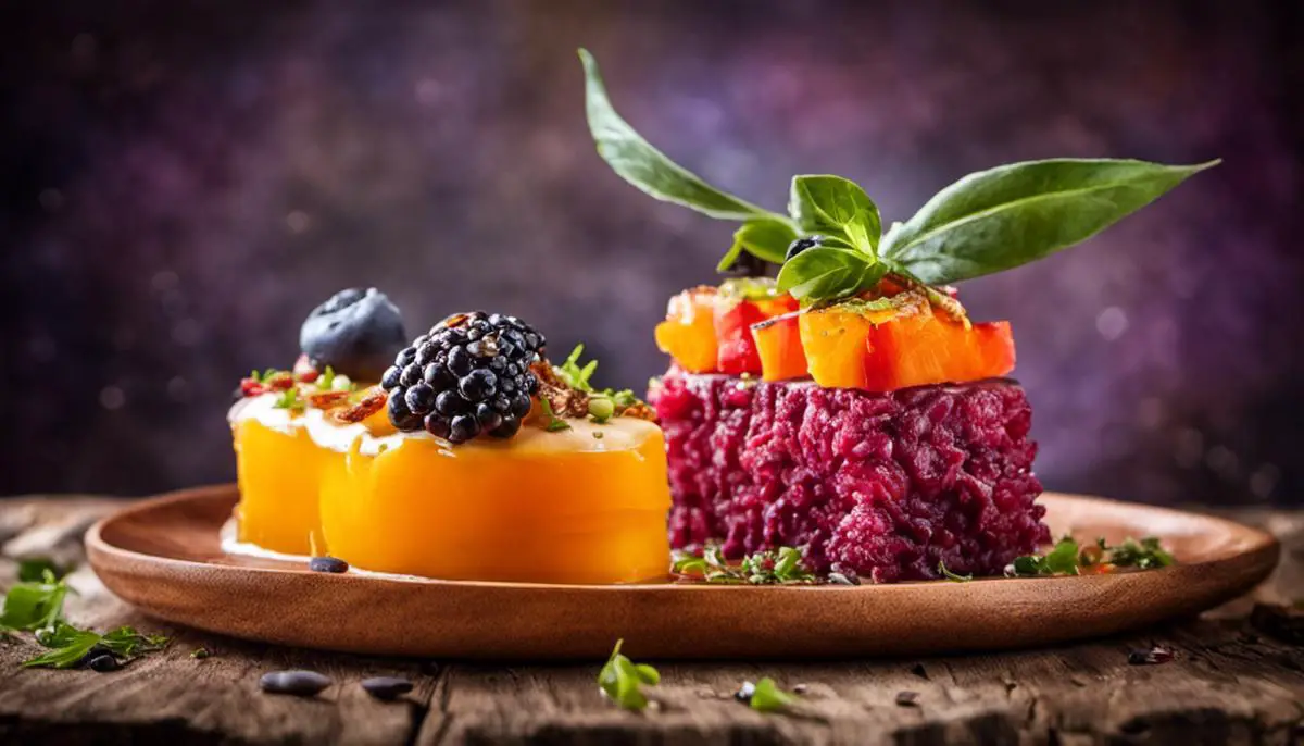 A photo of a mouth-watering culinary dish with vibrant colors and textures.