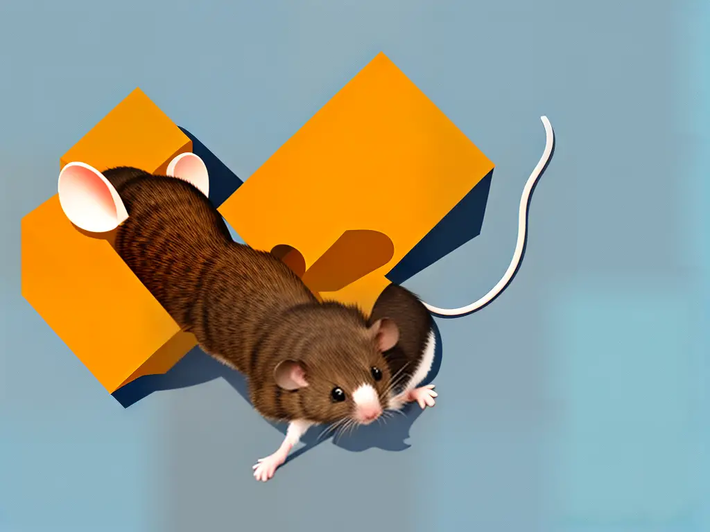 Illustration of a mouse completing a maze