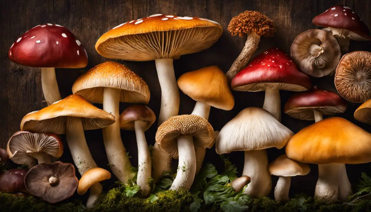 Image of various mushrooms showcasing their nutritional composition