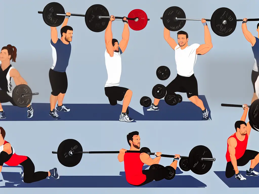 A cartoon image of a person lifting weights with accessories like a lifting belt, wrist wraps, knee sleeves, etc., showing the different accessory exercises mentioned in the article.