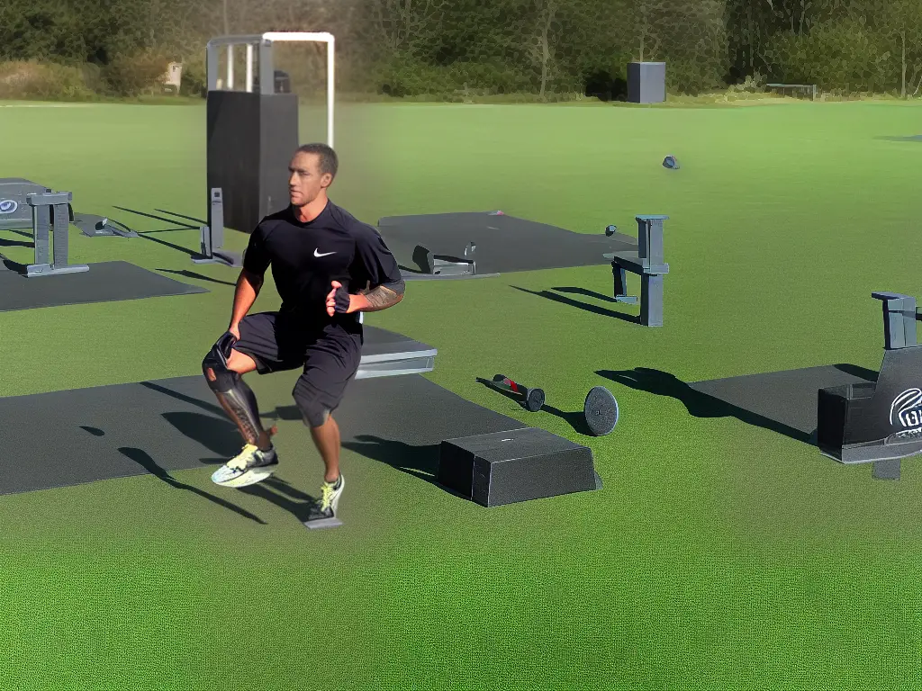 An image of a person performing box jumps, one of the beginner-friendly plyometric exercises for runners.