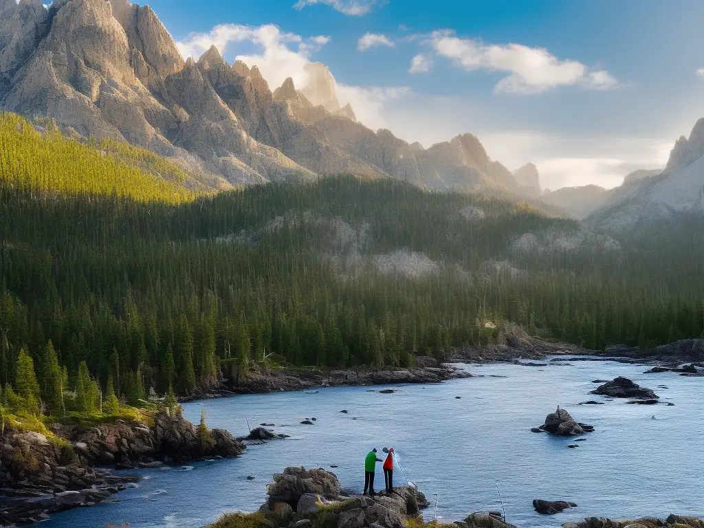 An image of a person brushing their teeth with Tom's of Maine toothpaste in front of a natural landscape.