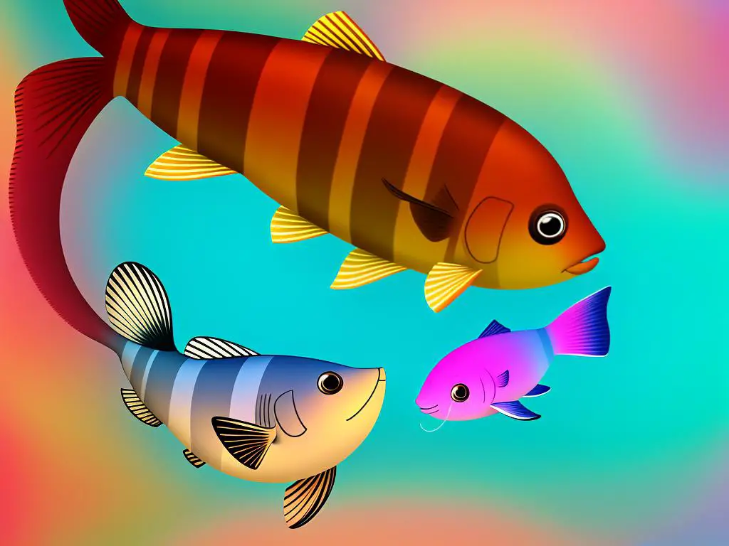 Illustration of Zooli, a vibrant and kind-hearted Guppy with a love for animals